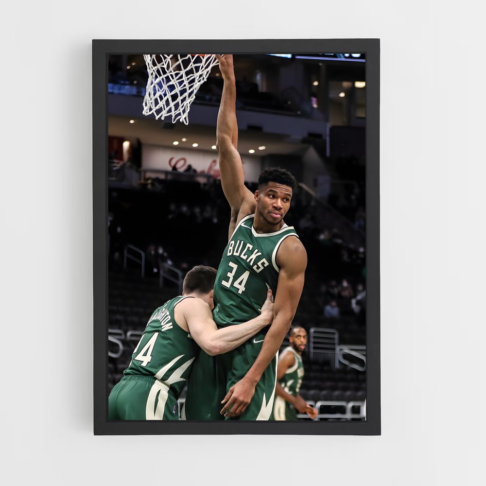Poster Milwaukee bucks Envolée – affiche Basketball (vue 2)